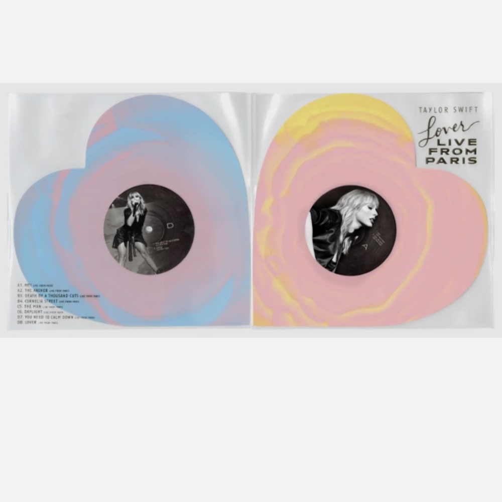 Taylor Swift Heart-Shaped Vinyl Lover Live From Paris IN HAND